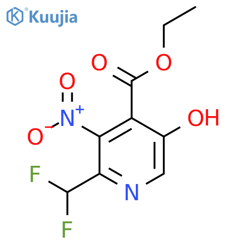 Ethyl 2-(difluoromethyl)-5-hydroxy-3-nitropyridine-4-carboxylate structure