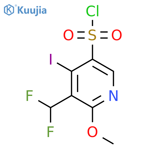 3-(Difluoromethyl)-4-iodo-2-methoxypyridine-5-sulfonyl chloride structure