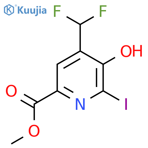 Methyl 4-(difluoromethyl)-3-hydroxy-2-iodopyridine-6-carboxylate structure