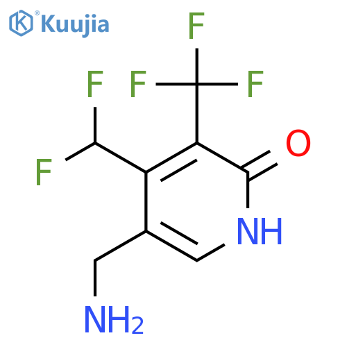 5-(Aminomethyl)-4-(difluoromethyl)-2-hydroxy-3-(trifluoromethyl)pyridine structure