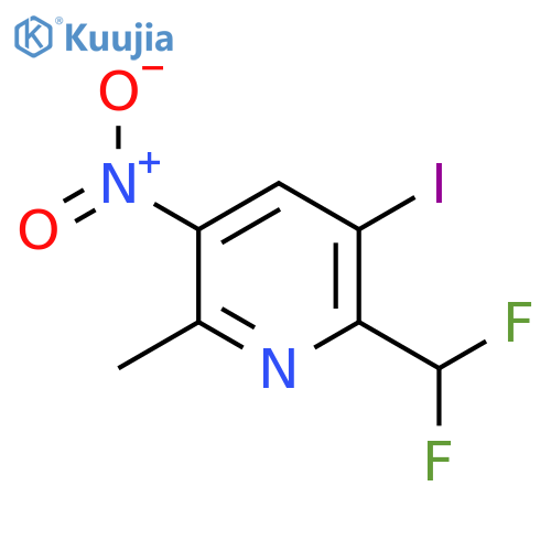 2-(Difluoromethyl)-3-iodo-6-methyl-5-nitropyridine structure