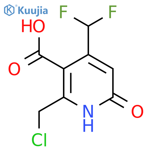 2-(Chloromethyl)-4-(difluoromethyl)-6-hydroxypyridine-3-carboxylic acid structure