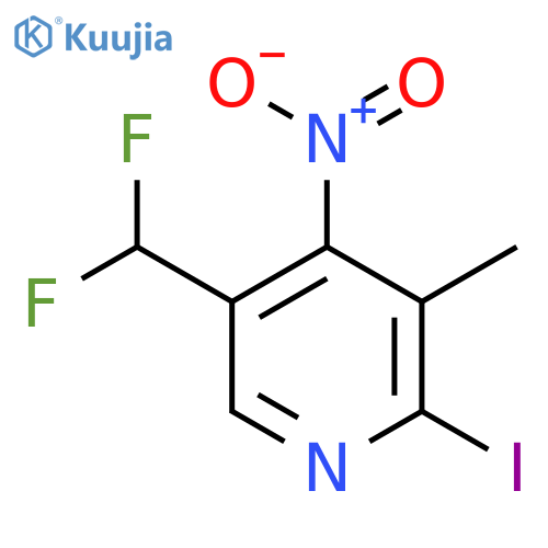 5-(Difluoromethyl)-2-iodo-3-methyl-4-nitropyridine structure