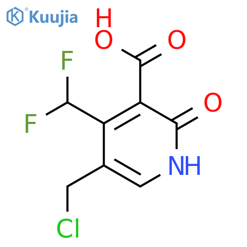 5-(Chloromethyl)-4-(difluoromethyl)-2-hydroxypyridine-3-carboxylic acid structure