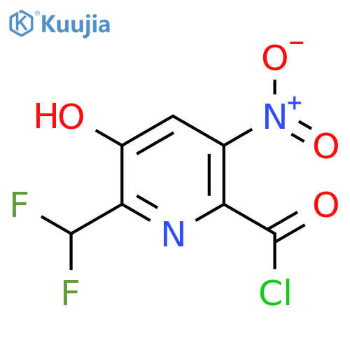 2-(Difluoromethyl)-3-hydroxy-5-nitropyridine-6-carbonyl chloride structure
