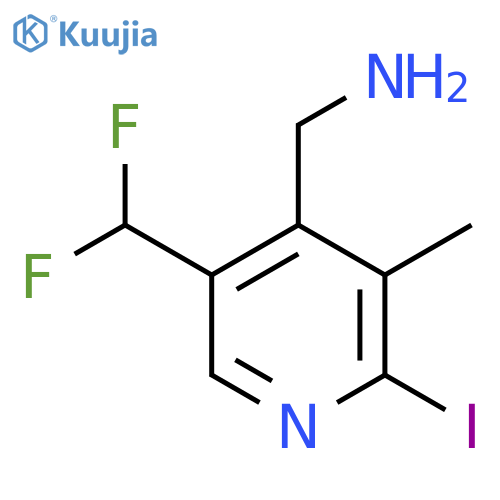 4-(Aminomethyl)-5-(difluoromethyl)-2-iodo-3-methylpyridine structure