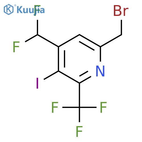 6-(Bromomethyl)-4-(difluoromethyl)-3-iodo-2-(trifluoromethyl)pyridine structure