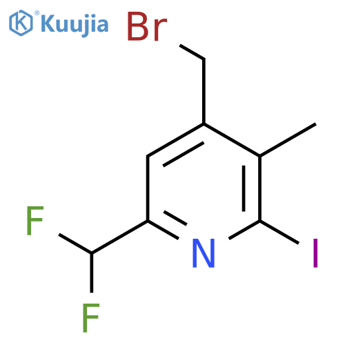 4-(Bromomethyl)-6-(difluoromethyl)-2-iodo-3-methylpyridine structure