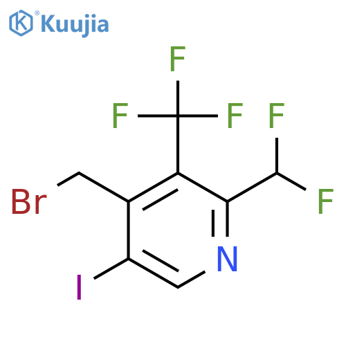 4-(Bromomethyl)-2-(difluoromethyl)-5-iodo-3-(trifluoromethyl)pyridine structure