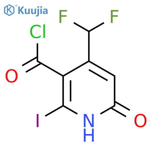 4-(Difluoromethyl)-6-hydroxy-2-iodopyridine-3-carbonyl chloride structure