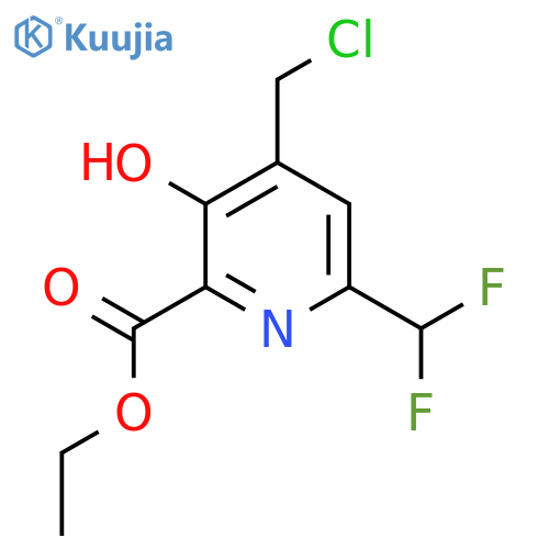 Ethyl 4-(chloromethyl)-6-(difluoromethyl)-3-hydroxypyridine-2-carboxylate structure