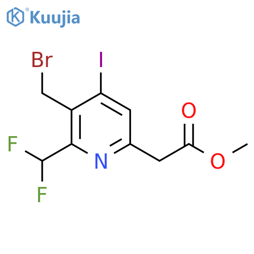 Methyl 3-(bromomethyl)-2-(difluoromethyl)-4-iodopyridine-6-acetate structure