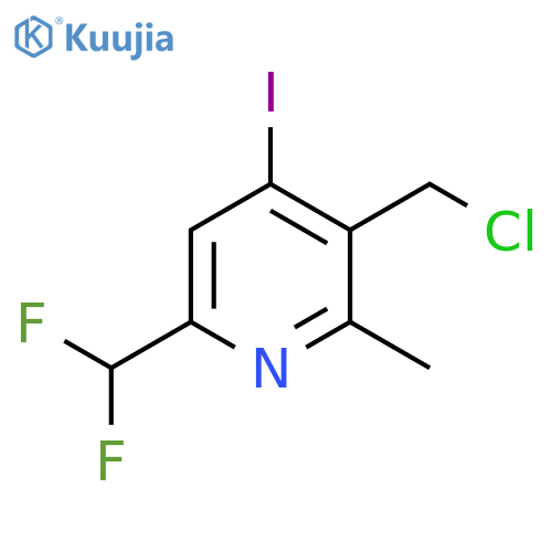 3-(Chloromethyl)-6-(difluoromethyl)-4-iodo-2-methylpyridine structure