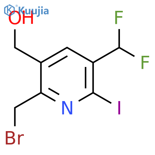 2-(Bromomethyl)-5-(difluoromethyl)-6-iodopyridine-3-methanol structure