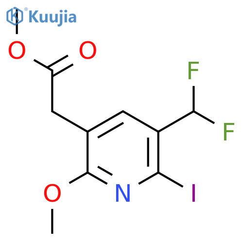 Methyl 3-(difluoromethyl)-2-iodo-6-methoxypyridine-5-acetate structure