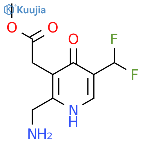 Methyl 2-(aminomethyl)-5-(difluoromethyl)-4-hydroxypyridine-3-acetate structure