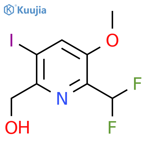 2-(Difluoromethyl)-5-iodo-3-methoxypyridine-6-methanol structure