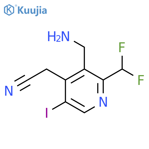 3-(Aminomethyl)-2-(difluoromethyl)-5-iodopyridine-4-acetonitrile structure