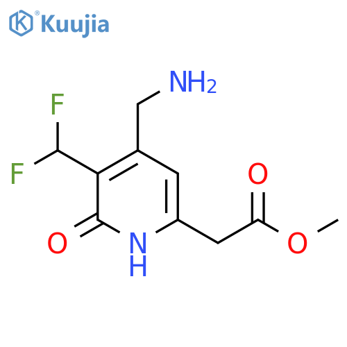 Methyl 4-(aminomethyl)-3-(difluoromethyl)-2-hydroxypyridine-6-acetate structure