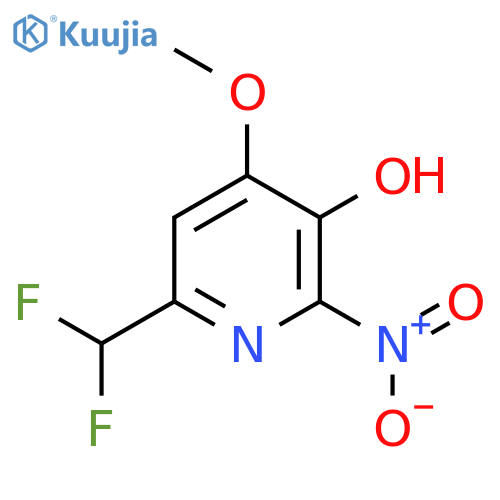 6-(Difluoromethyl)-3-hydroxy-4-methoxy-2-nitropyridine structure
