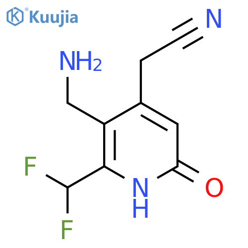 3-(Aminomethyl)-2-(difluoromethyl)-6-hydroxypyridine-4-acetonitrile structure