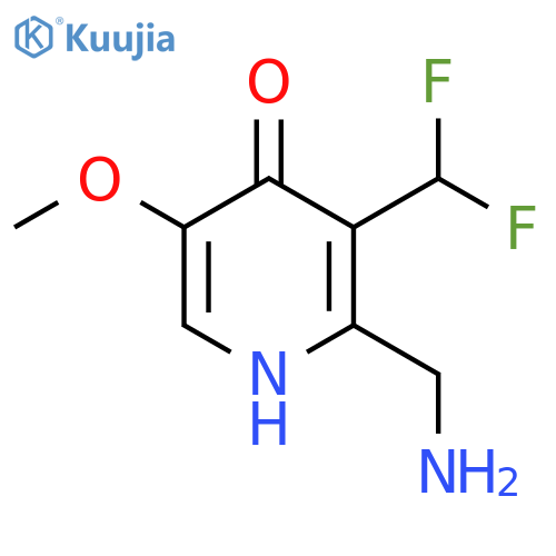 2-(Aminomethyl)-3-(difluoromethyl)-4-hydroxy-5-methoxypyridine structure