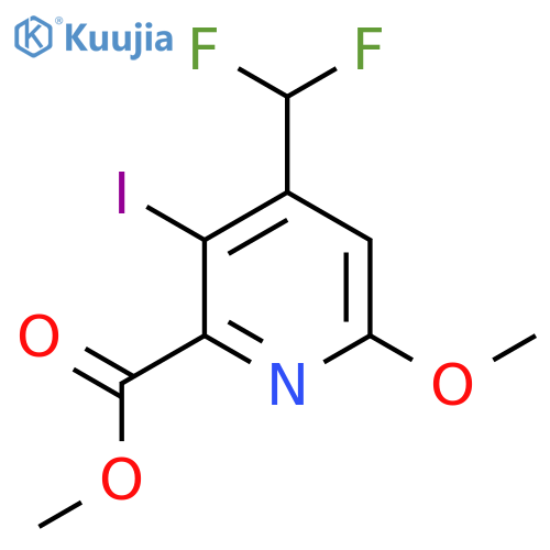 Methyl 4-(difluoromethyl)-3-iodo-6-methoxypyridine-2-carboxylate structure