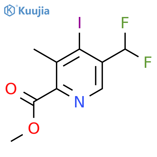 Methyl 5-(difluoromethyl)-4-iodo-3-methylpyridine-2-carboxylate structure