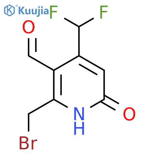 2-(Bromomethyl)-4-(difluoromethyl)-6-hydroxypyridine-3-carboxaldehyde structure