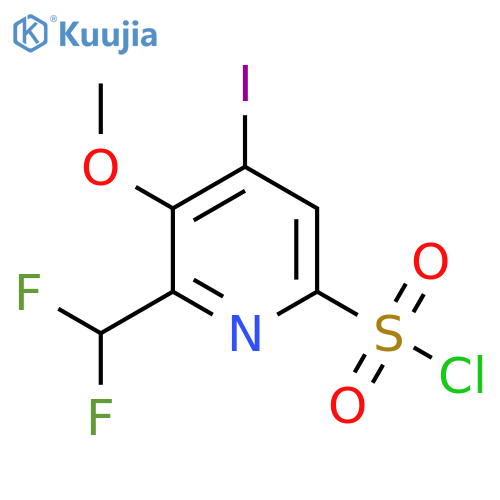 2-(Difluoromethyl)-4-iodo-3-methoxypyridine-6-sulfonyl chloride structure