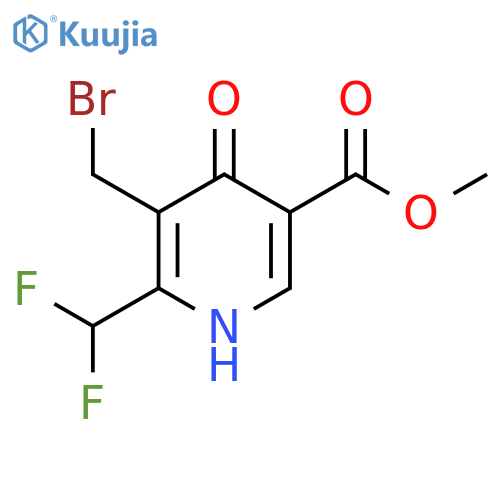 Methyl 3-(bromomethyl)-2-(difluoromethyl)-4-hydroxypyridine-5-carboxylate structure