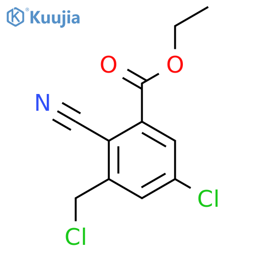Ethyl 5-chloro-3-chloromethyl-2-cyanobenzoate structure