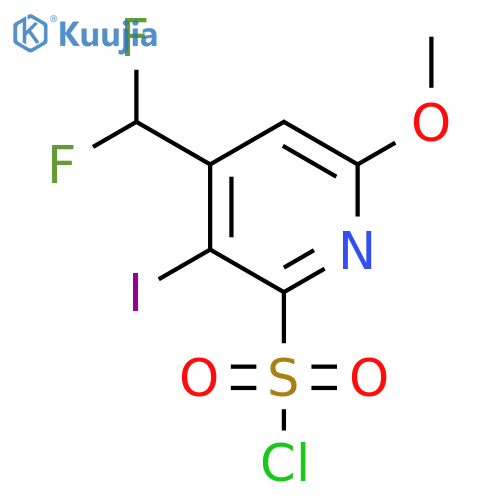 4-(Difluoromethyl)-3-iodo-6-methoxypyridine-2-sulfonyl chloride structure