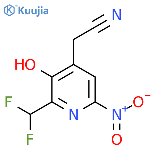 2-(Difluoromethyl)-3-hydroxy-6-nitropyridine-4-acetonitrile structure