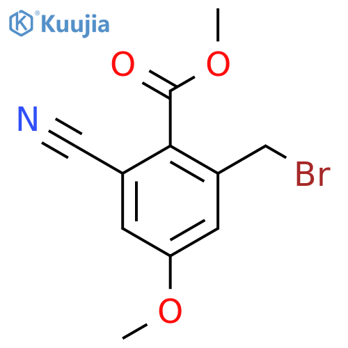 Methyl 2-bromomethyl-6-cyano-4-methoxybenzoate structure