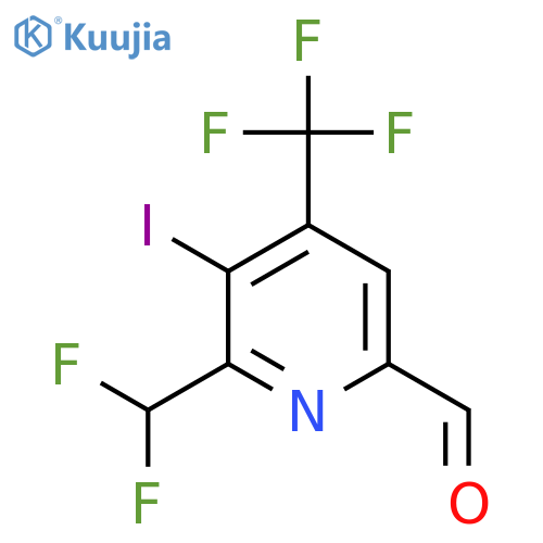 2-(Difluoromethyl)-3-iodo-4-(trifluoromethyl)pyridine-6-carboxaldehyde structure