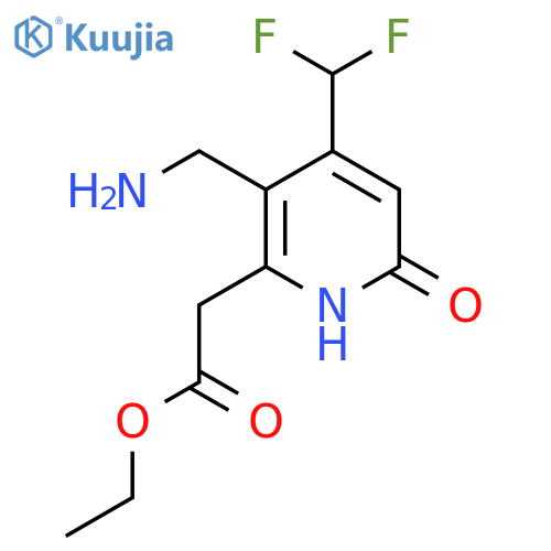 Ethyl 3-(aminomethyl)-4-(difluoromethyl)-6-hydroxypyridine-2-acetate structure