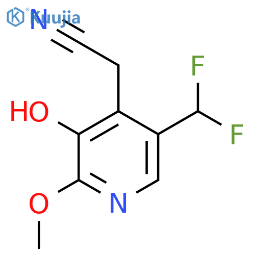 5-(Difluoromethyl)-3-hydroxy-2-methoxypyridine-4-acetonitrile structure
