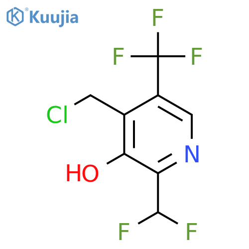 4-(Chloromethyl)-2-(difluoromethyl)-3-hydroxy-5-(trifluoromethyl)pyridine structure