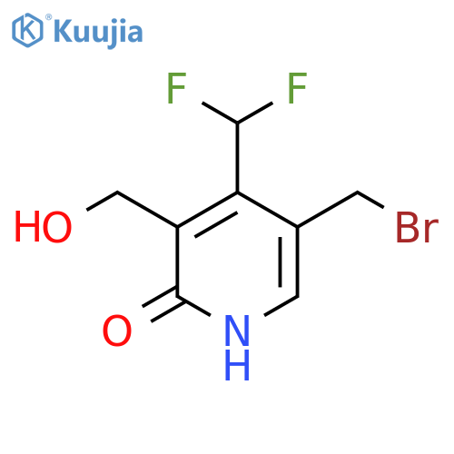 5-(Bromomethyl)-4-(difluoromethyl)-2-hydroxypyridine-3-methanol structure