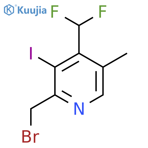 2-(Bromomethyl)-4-(difluoromethyl)-3-iodo-5-methylpyridine structure