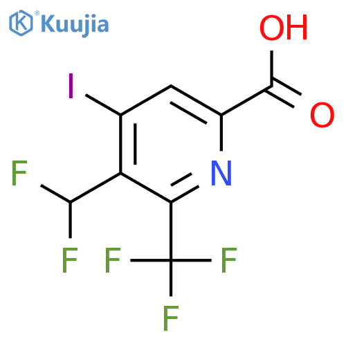 3-(Difluoromethyl)-4-iodo-2-(trifluoromethyl)pyridine-6-carboxylic acid structure