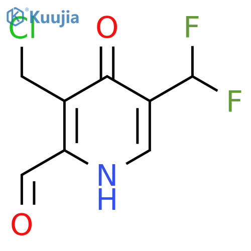 3-(Chloromethyl)-5-(difluoromethyl)-4-hydroxypyridine-2-carboxaldehyde structure
