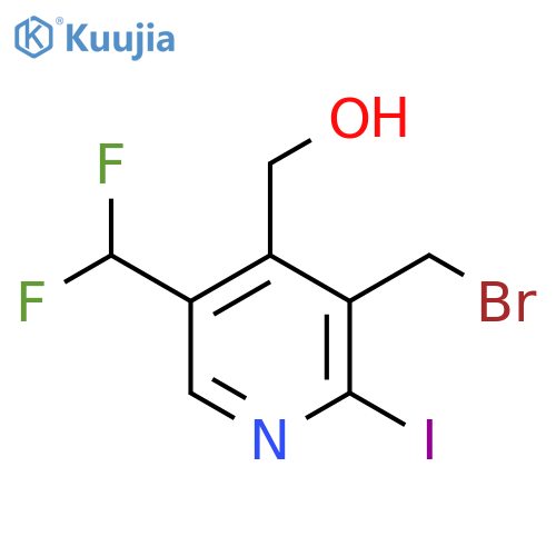 3-(Bromomethyl)-5-(difluoromethyl)-2-iodopyridine-4-methanol structure