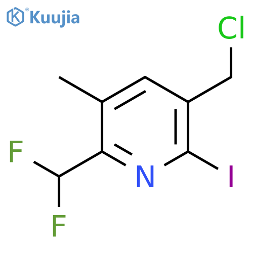 3-(Chloromethyl)-6-(difluoromethyl)-2-iodo-5-methylpyridine structure