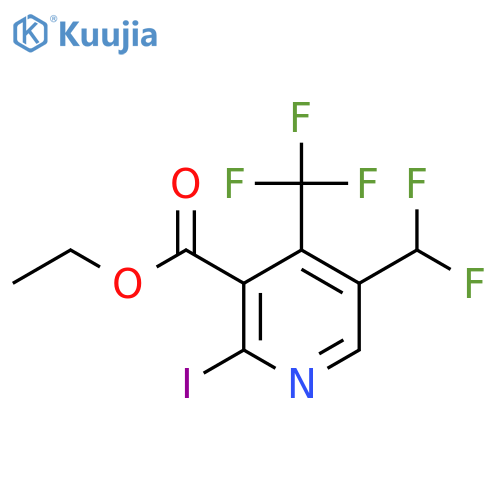 Ethyl 5-(difluoromethyl)-2-iodo-4-(trifluoromethyl)pyridine-3-carboxylate structure