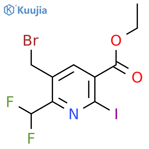 Ethyl 3-(bromomethyl)-2-(difluoromethyl)-6-iodopyridine-5-carboxylate structure