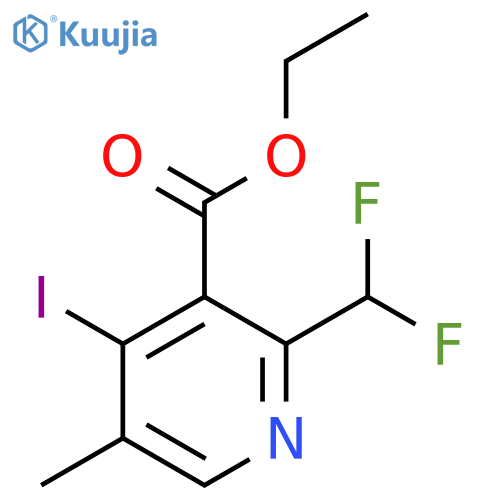 Ethyl 2-(difluoromethyl)-4-iodo-5-methylpyridine-3-carboxylate structure