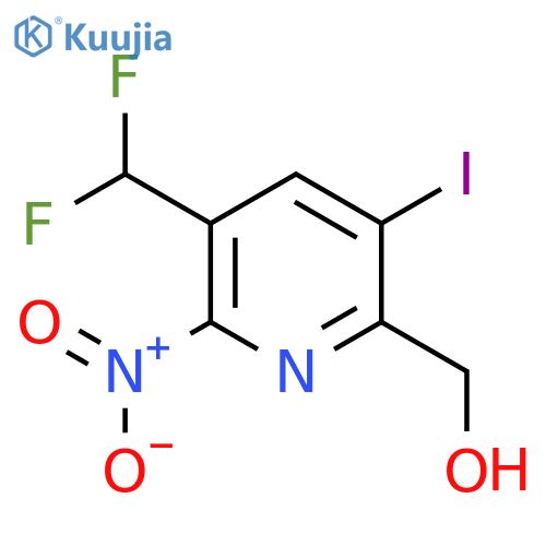 3-(Difluoromethyl)-5-iodo-2-nitropyridine-6-methanol structure