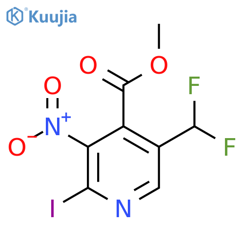 Methyl 5-(difluoromethyl)-2-iodo-3-nitropyridine-4-carboxylate structure
